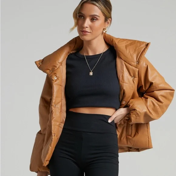 Lioness Jackets Coats Nwt Lioness Small Talk Jacket In Brown